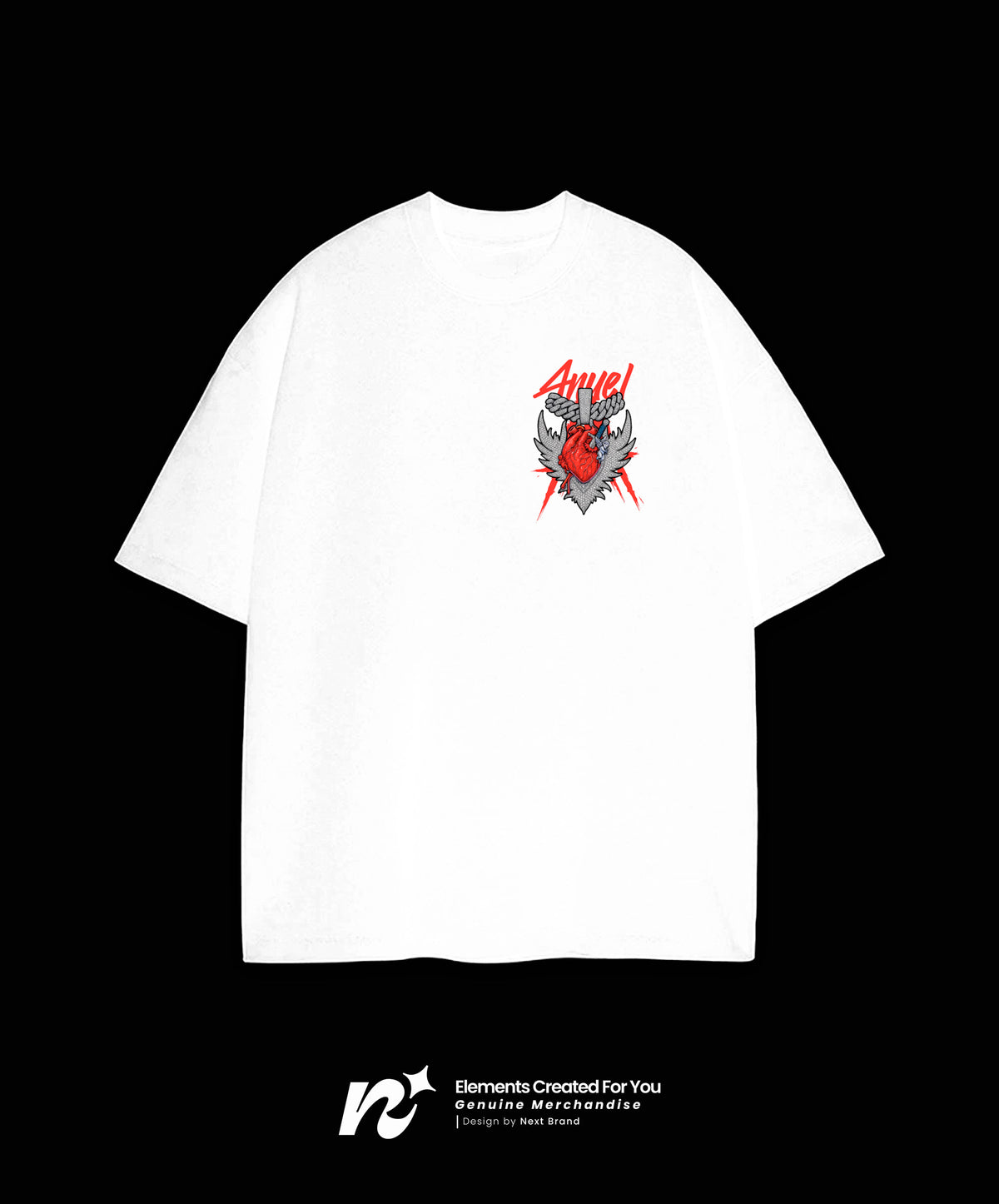 Camiseta Anuel - Corazón Sagrado Blanca