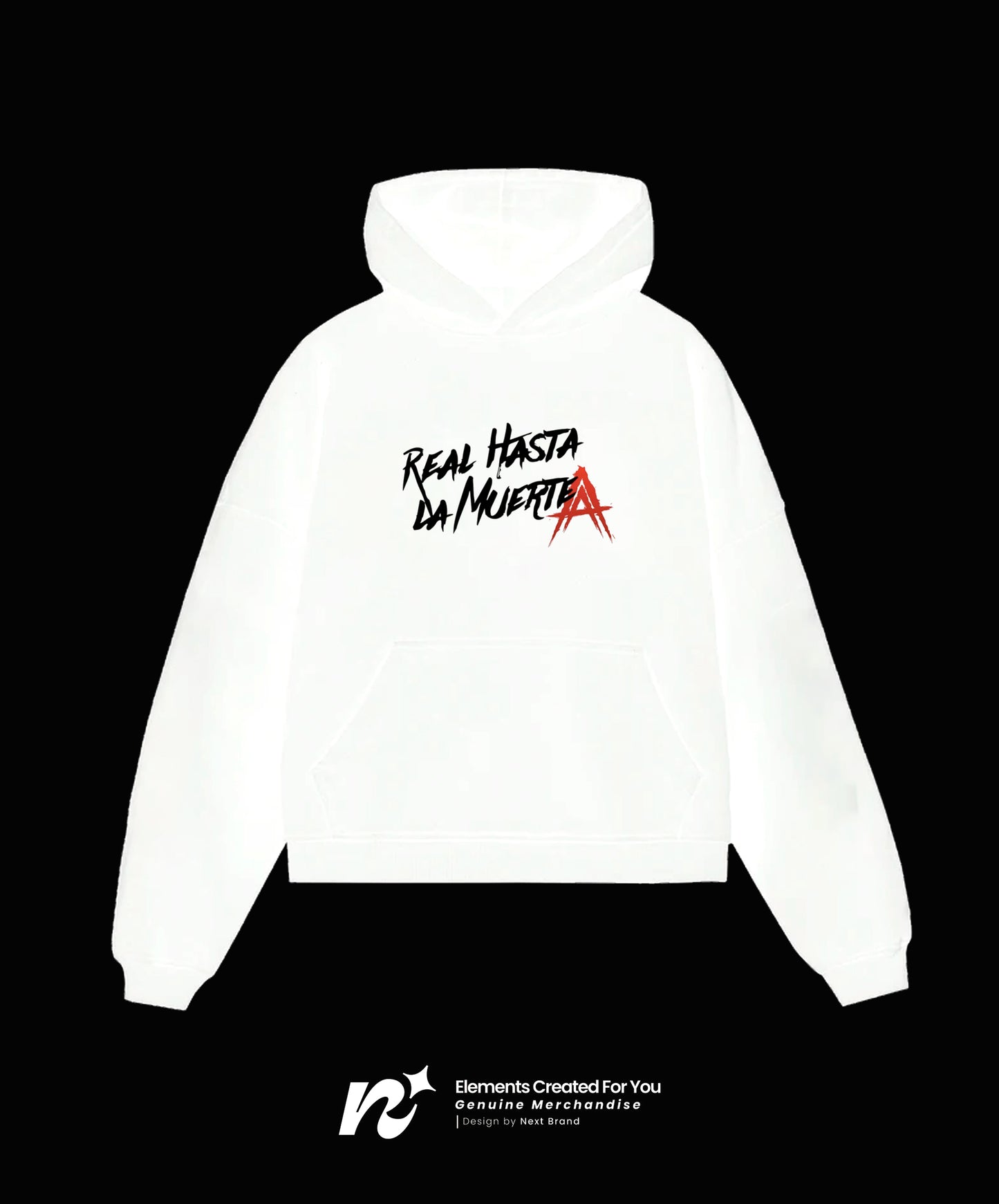 Hoodie Oficial de Anuel AA - Color Blanco