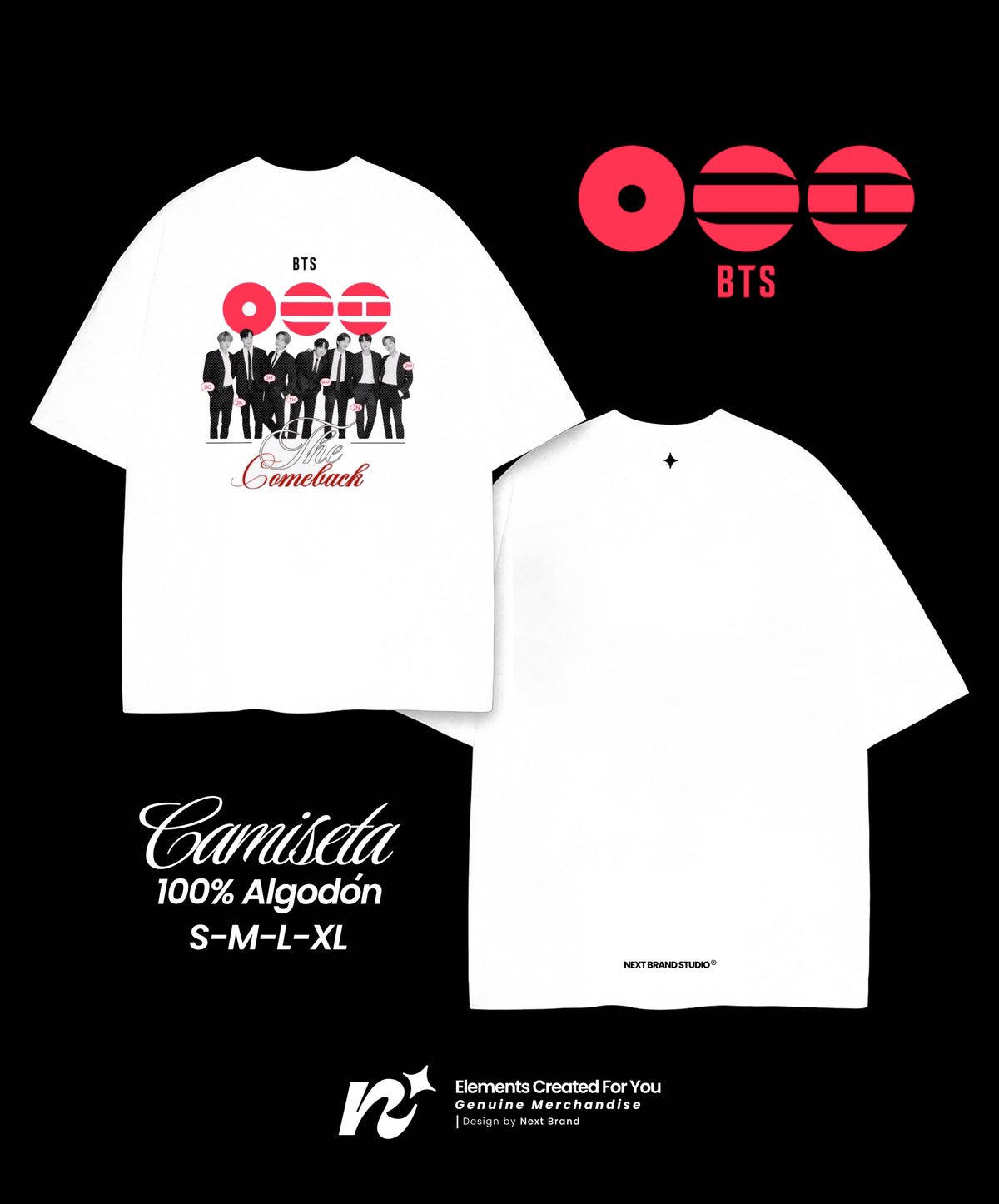 Camiseta BTS The Comeback Blanca