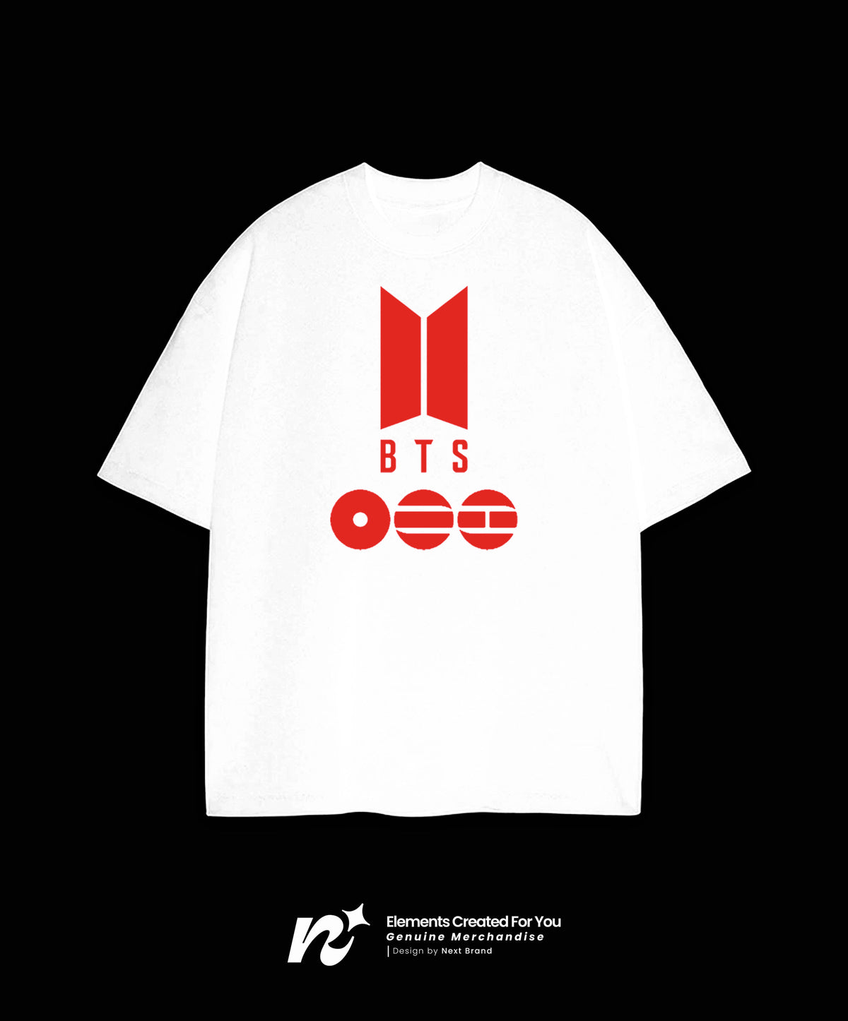 Camiseta BTS Minimalista Blanca