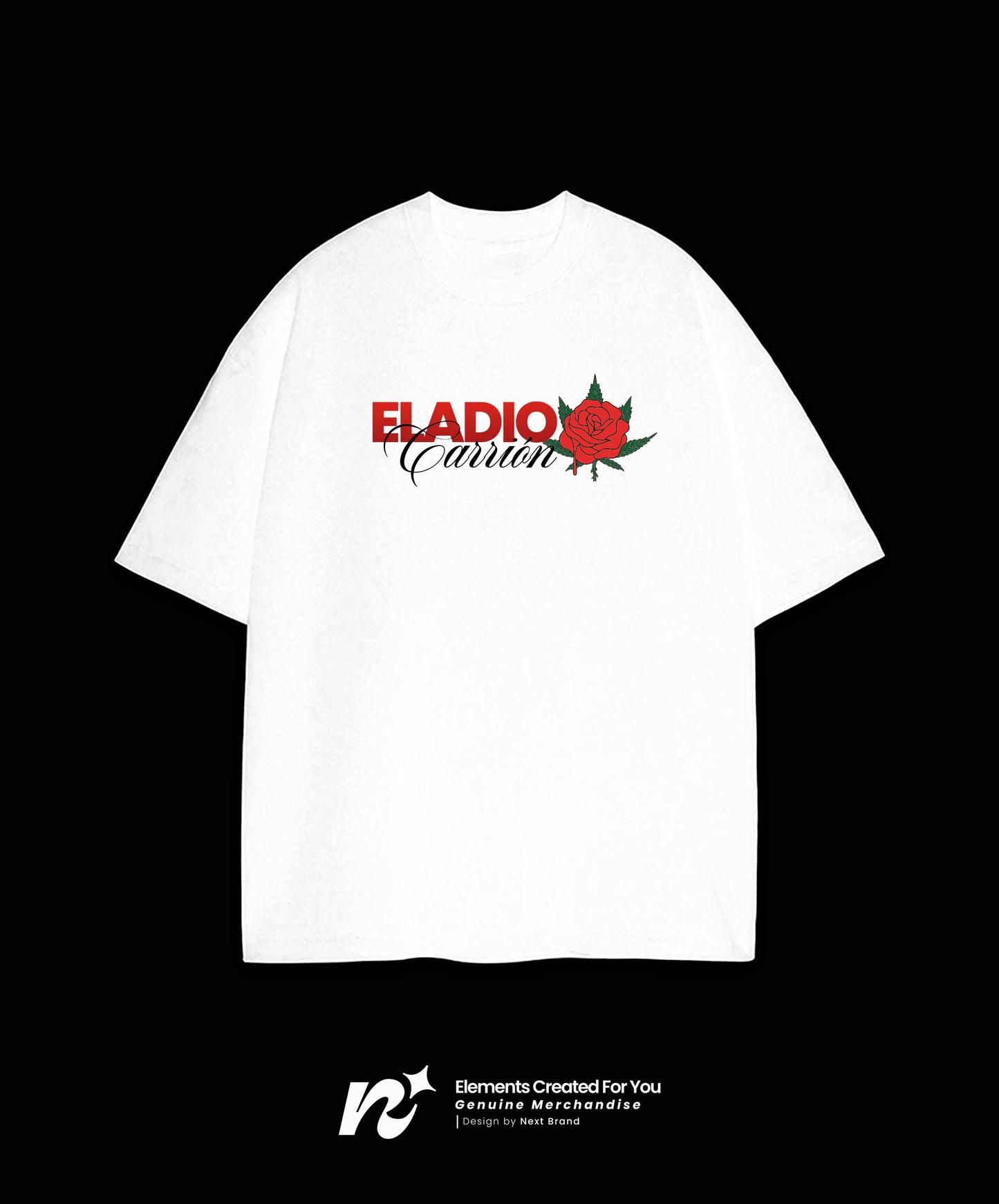Camiseta Eladio Carrión - Mosaico Sauce Boyz Blanca