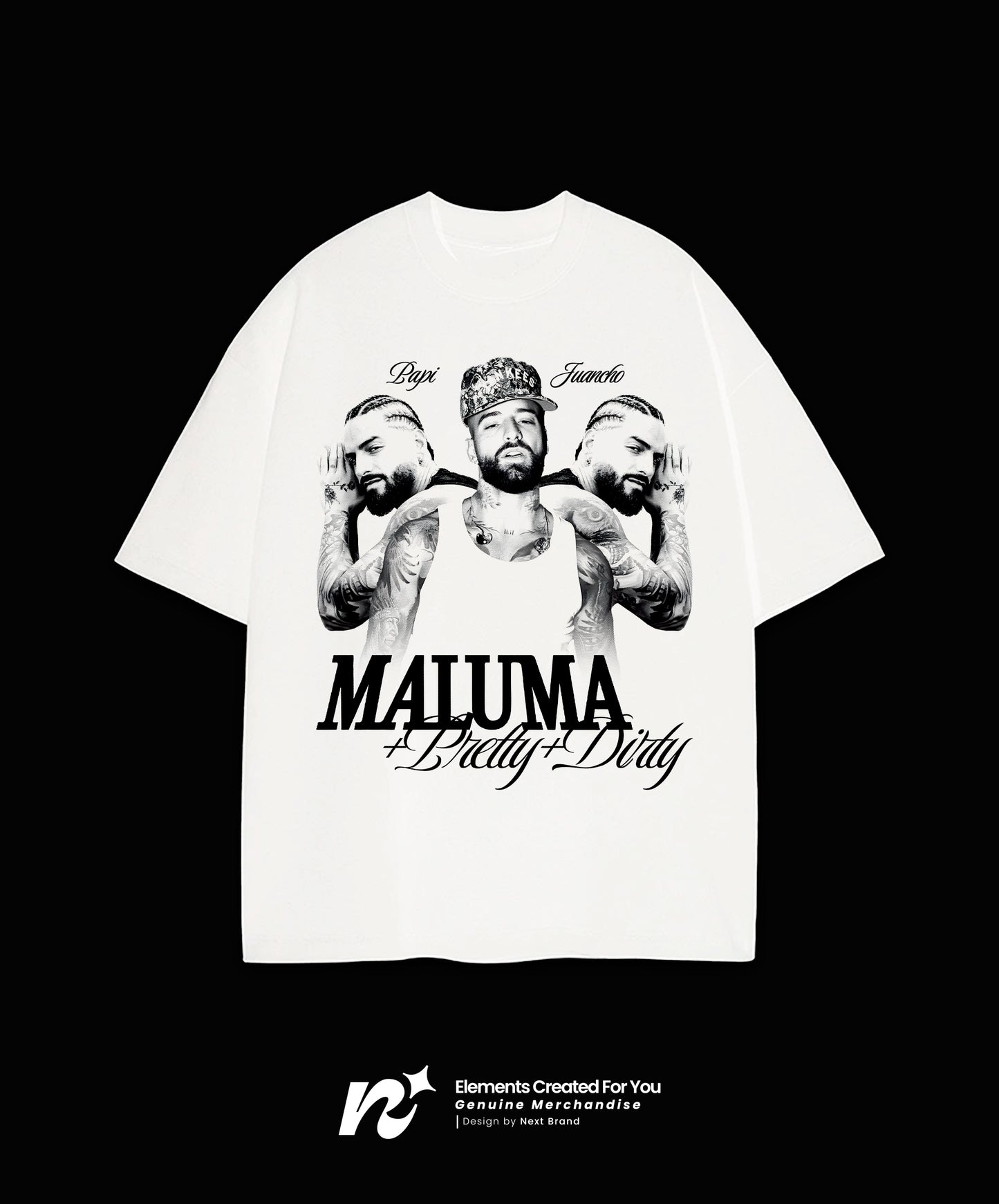 Camiseta Maluma - Blanca
