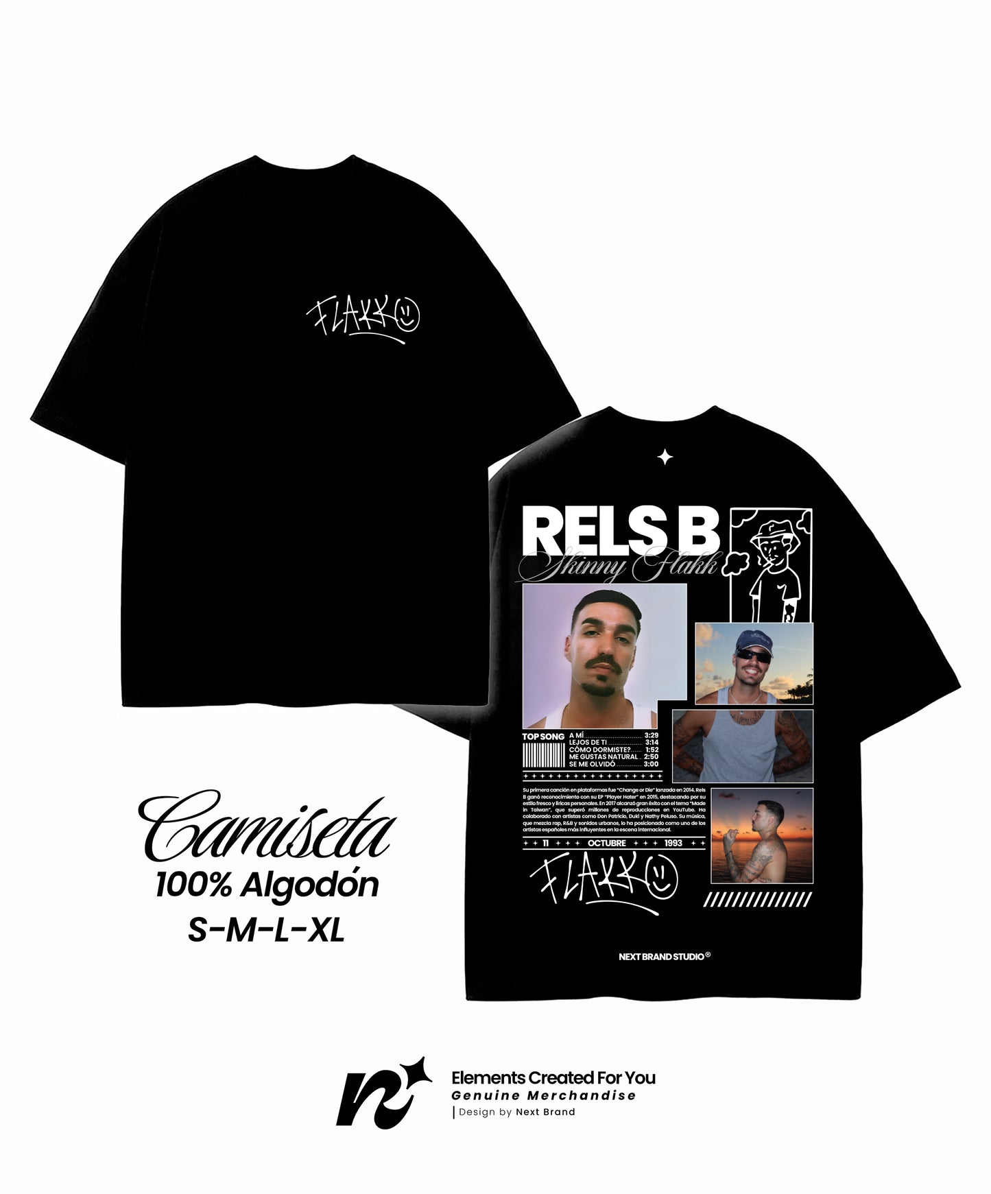 Camiseta Rels B - Mosaico Negra