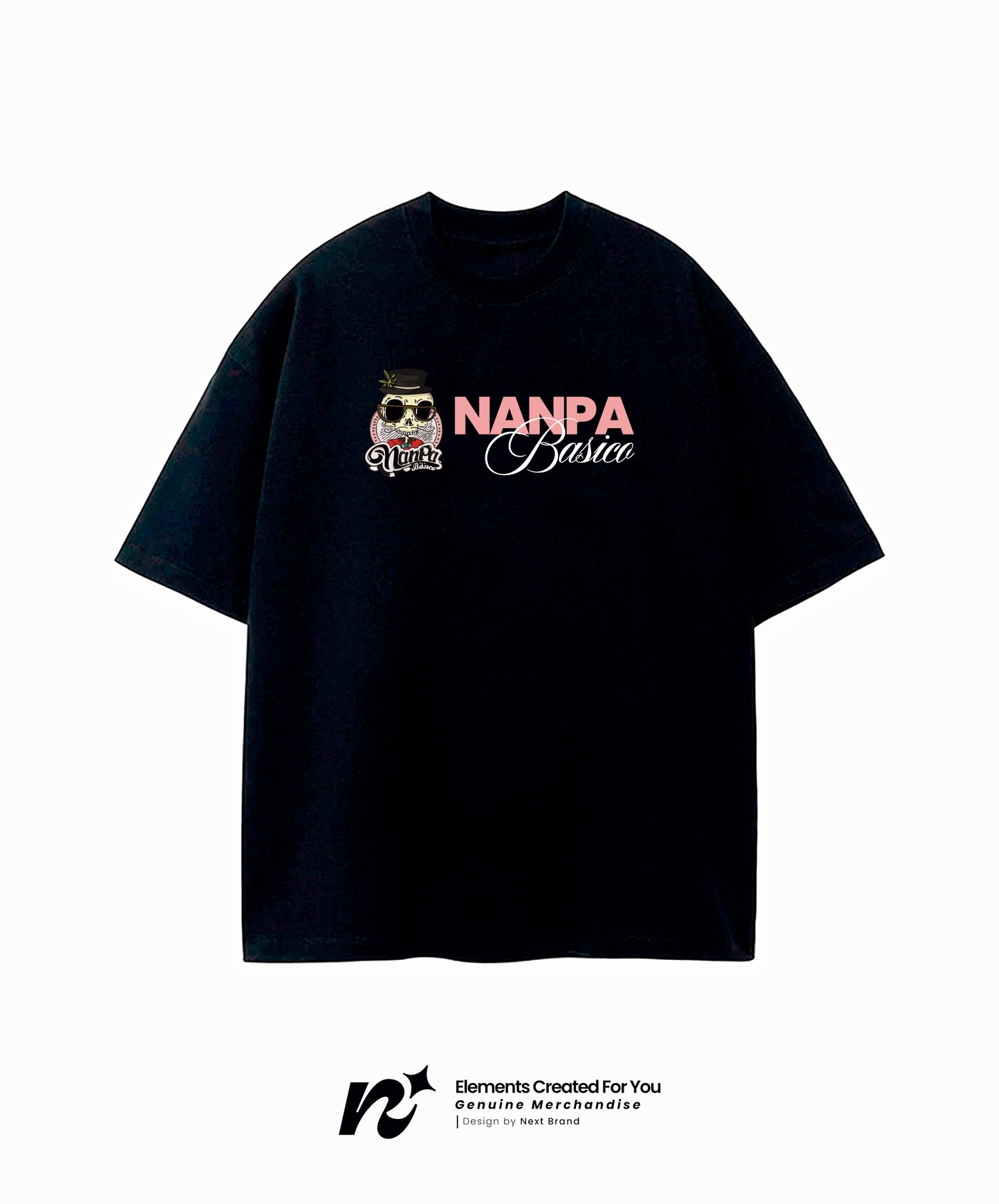 Camiseta Nanpa Básico - Mosaico Negro