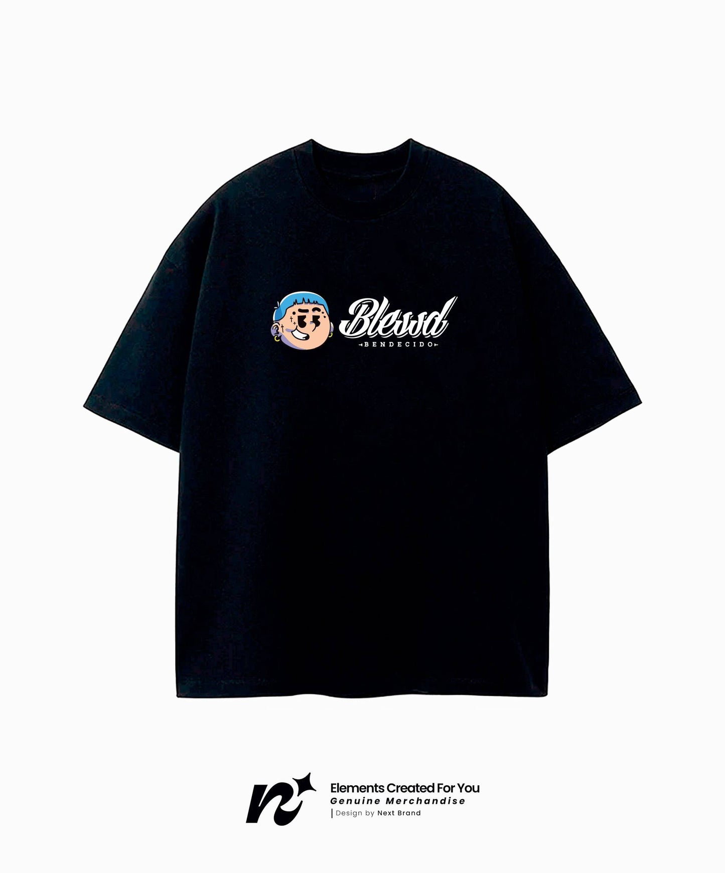 Camiseta Blessd - Mosaico en Negro