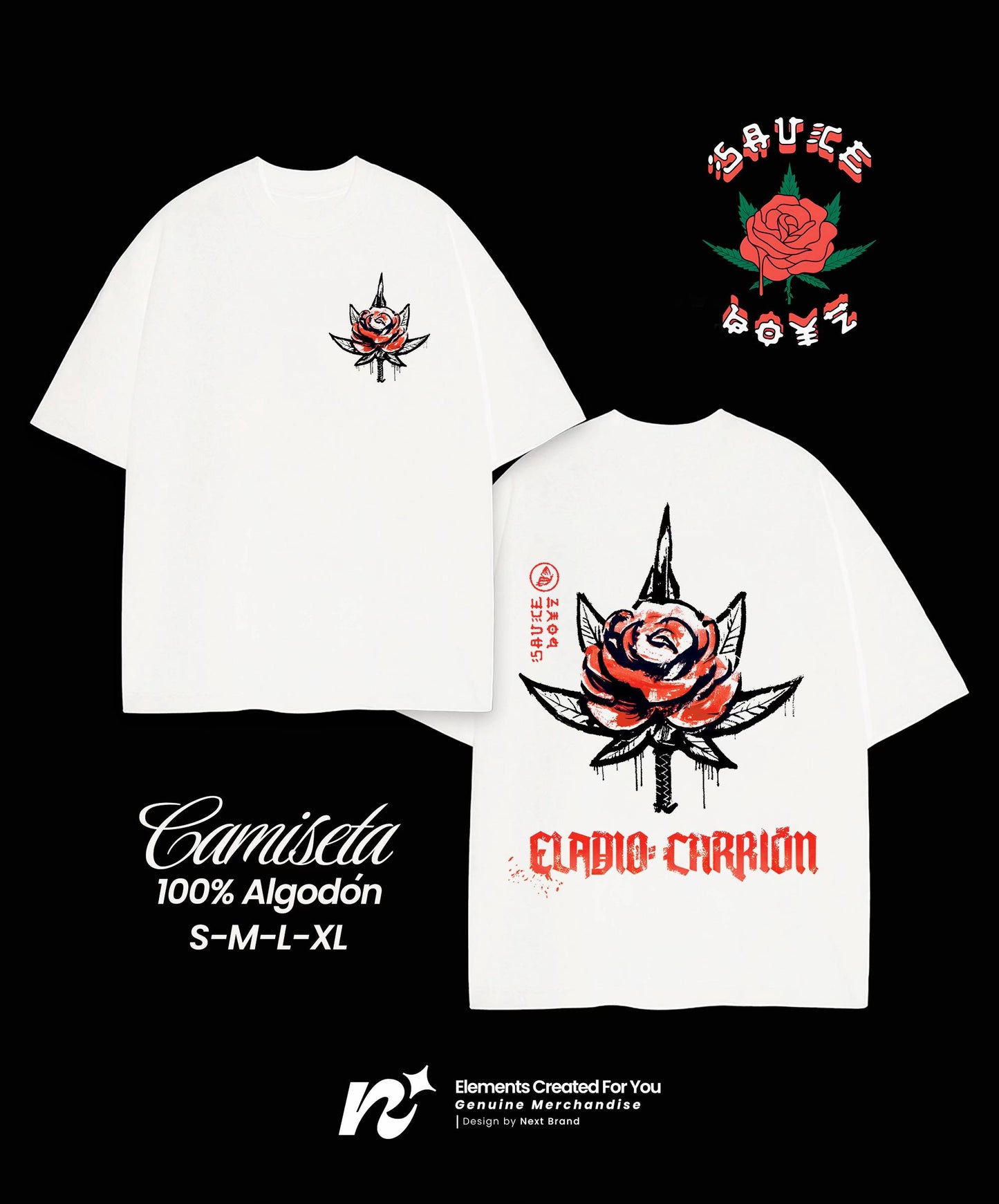 Camiseta Eladio Carrión - Sauce Boyz Blanco