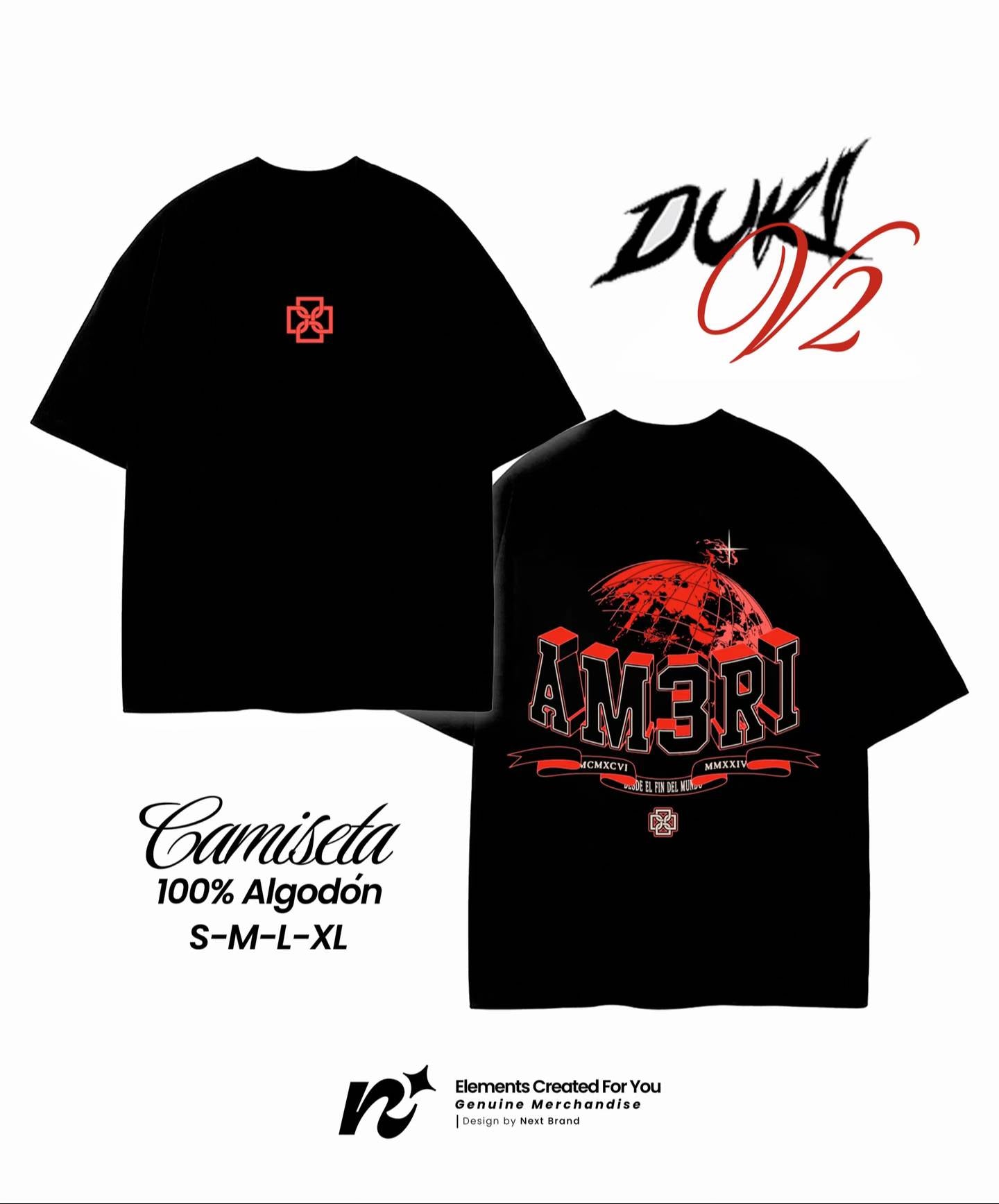 Camiseta Oficial Duki - AMERI Rojo