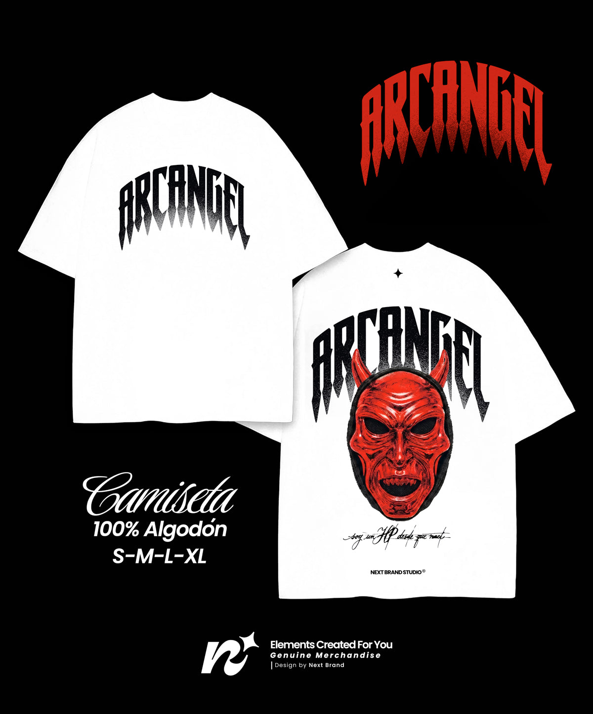 Camiseta Arcángel – HP Blanca