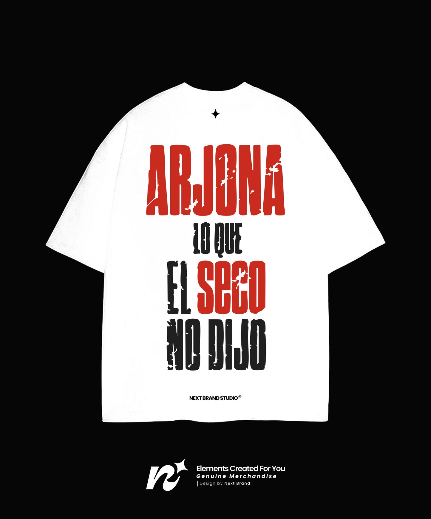 Camiseta Ricardo Arjona - Seco Blanca