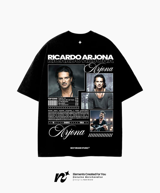 Camiseta Ricardo Arjona - Mosaico Negro