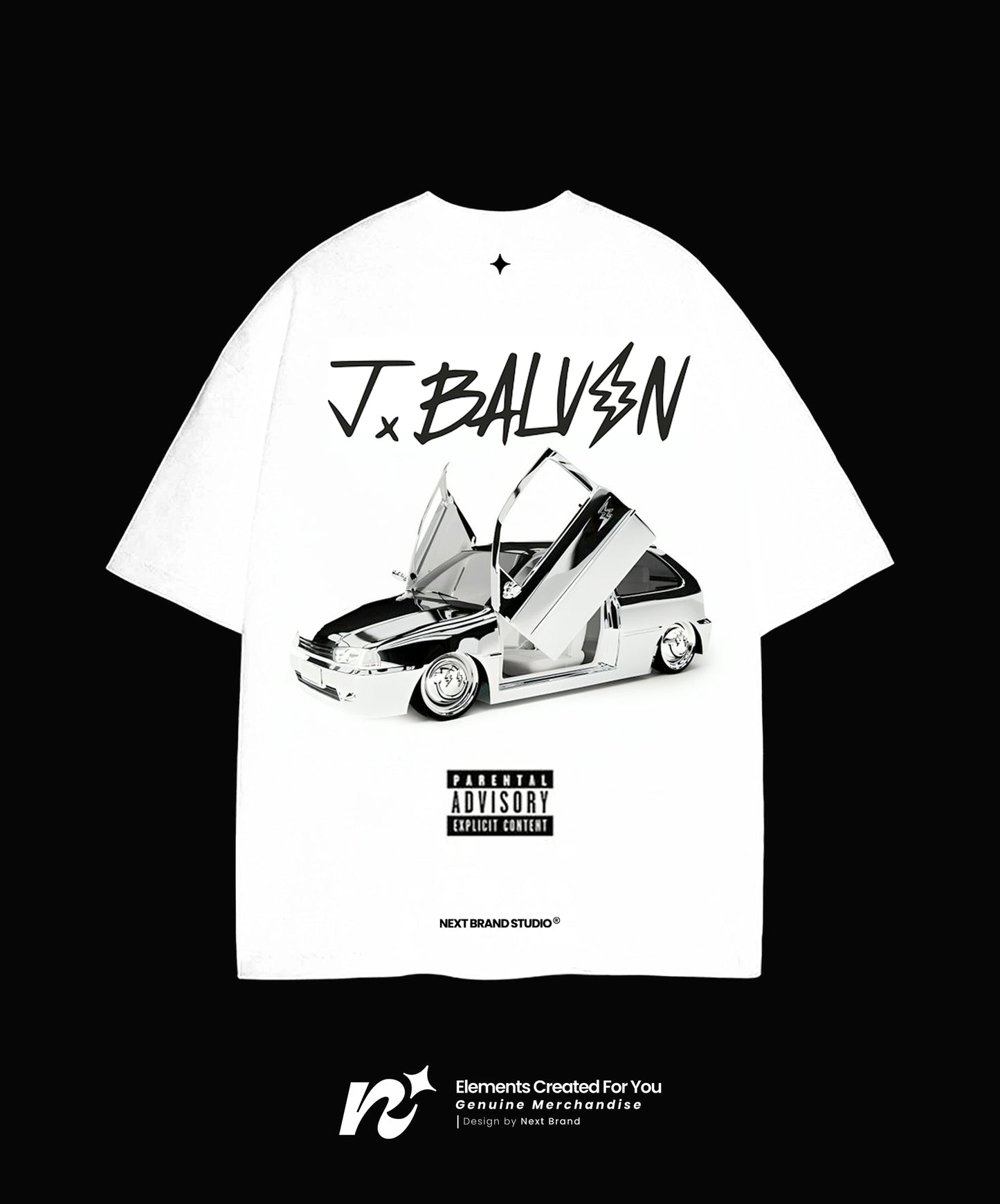 Camiseta Oficial J Balvin - Rayo en Blanco
