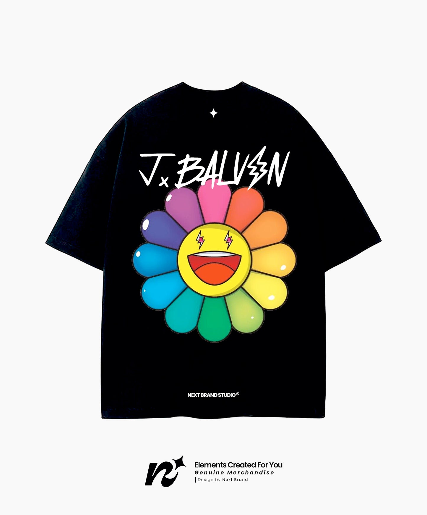 Camiseta Oficial J Balvin - Colores en Negro
