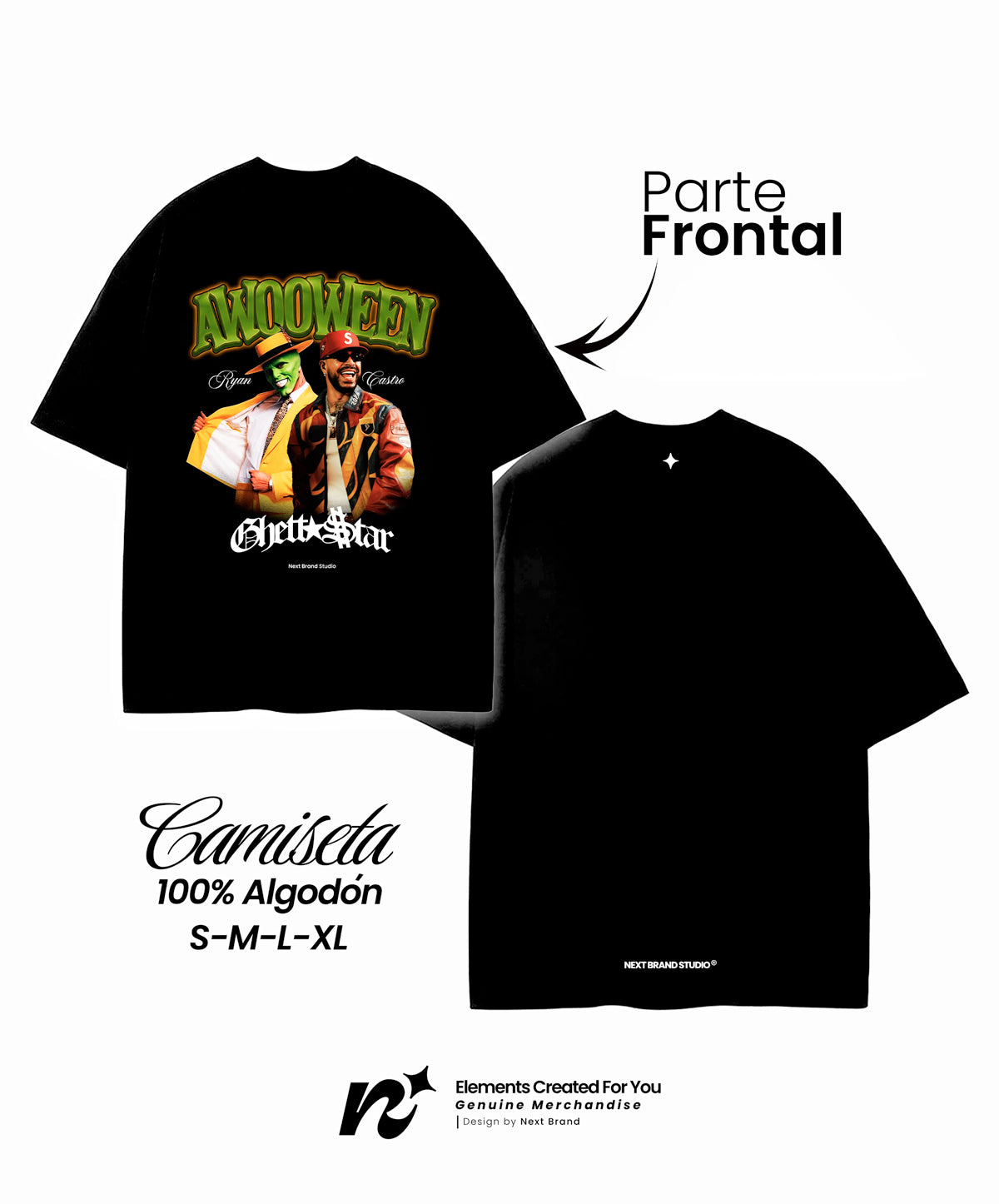 Camiseta Ryan Castro Awooween Frontal Negra