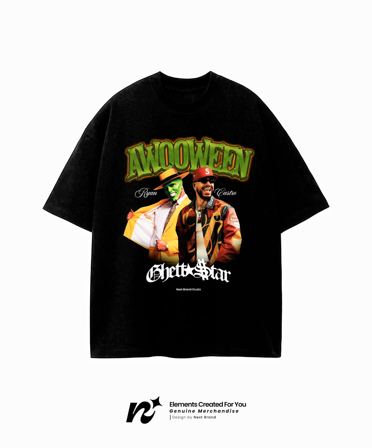 Camiseta Ryan Castro Awooween Frontal Negra