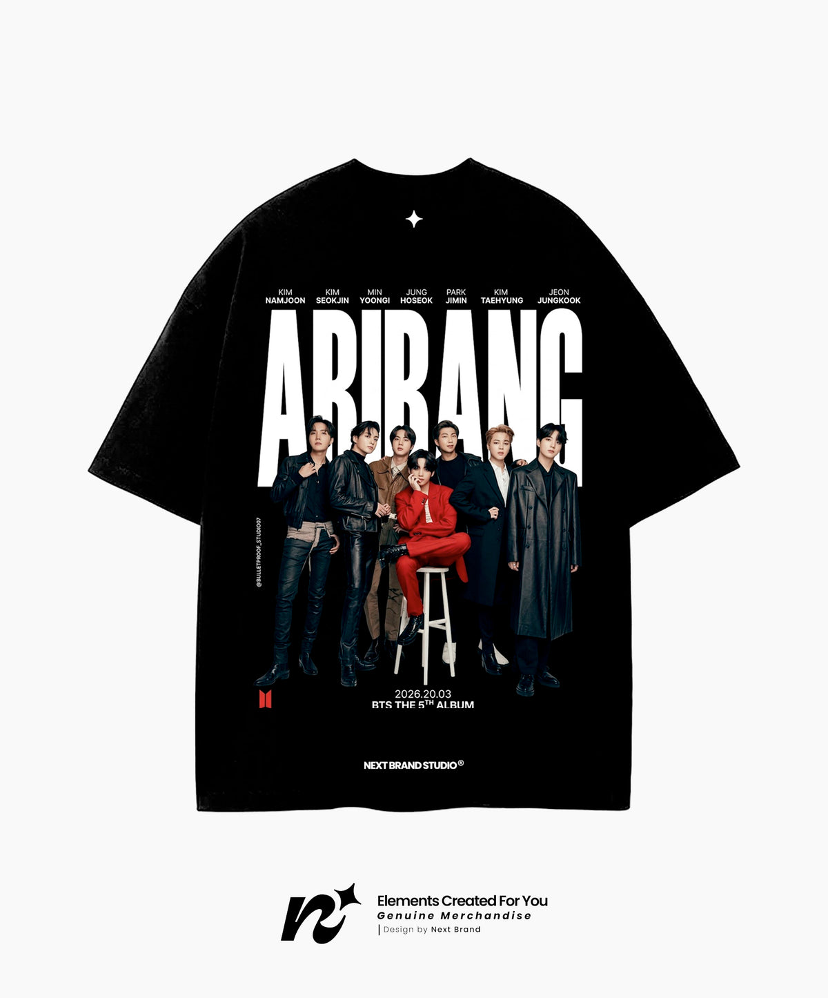 Camiseta Edición Especial BTS ARIRANG Negra