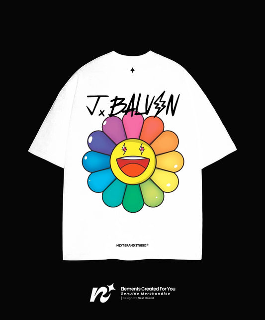 Camiseta Oficial J Balvin - Colores en Blanco