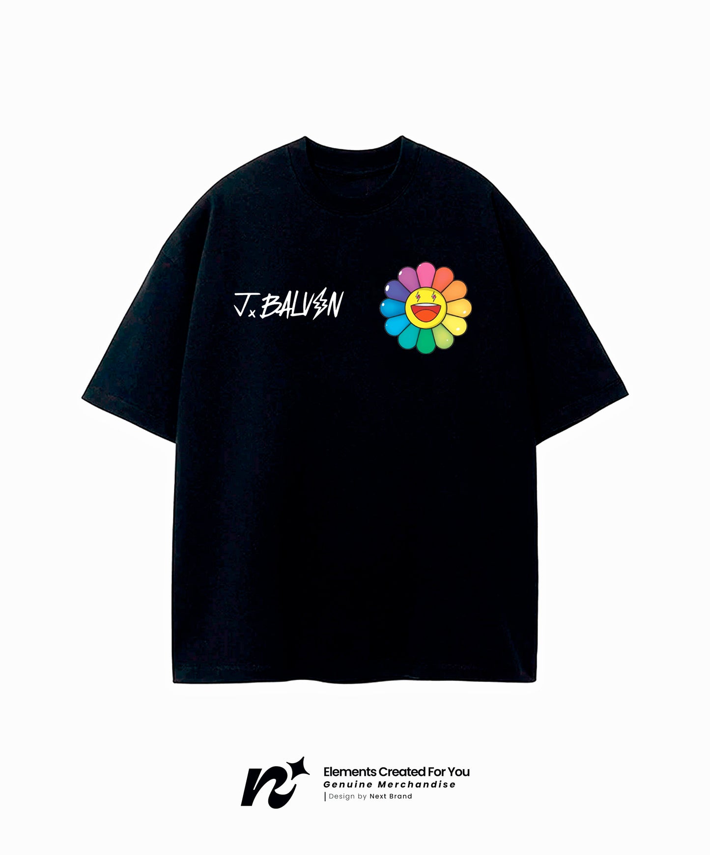 Camiseta Oficial J Balvin - Colores en Negro