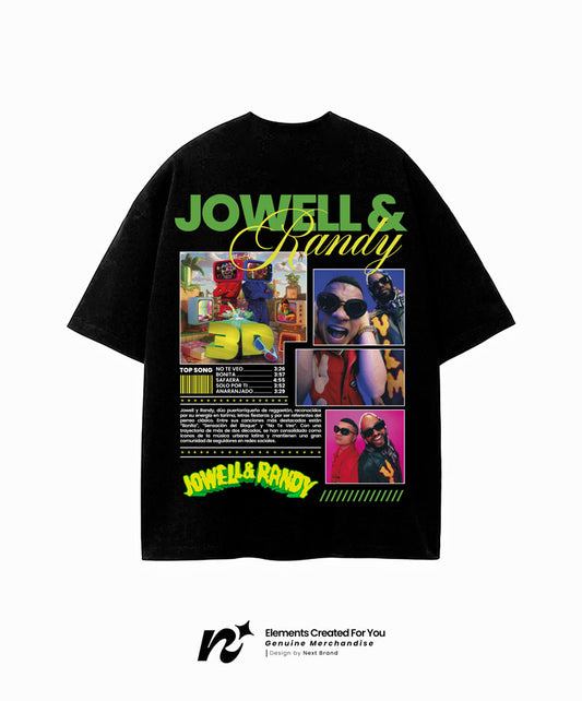 Camiseta Jowell y Randy - Mosaico Negro