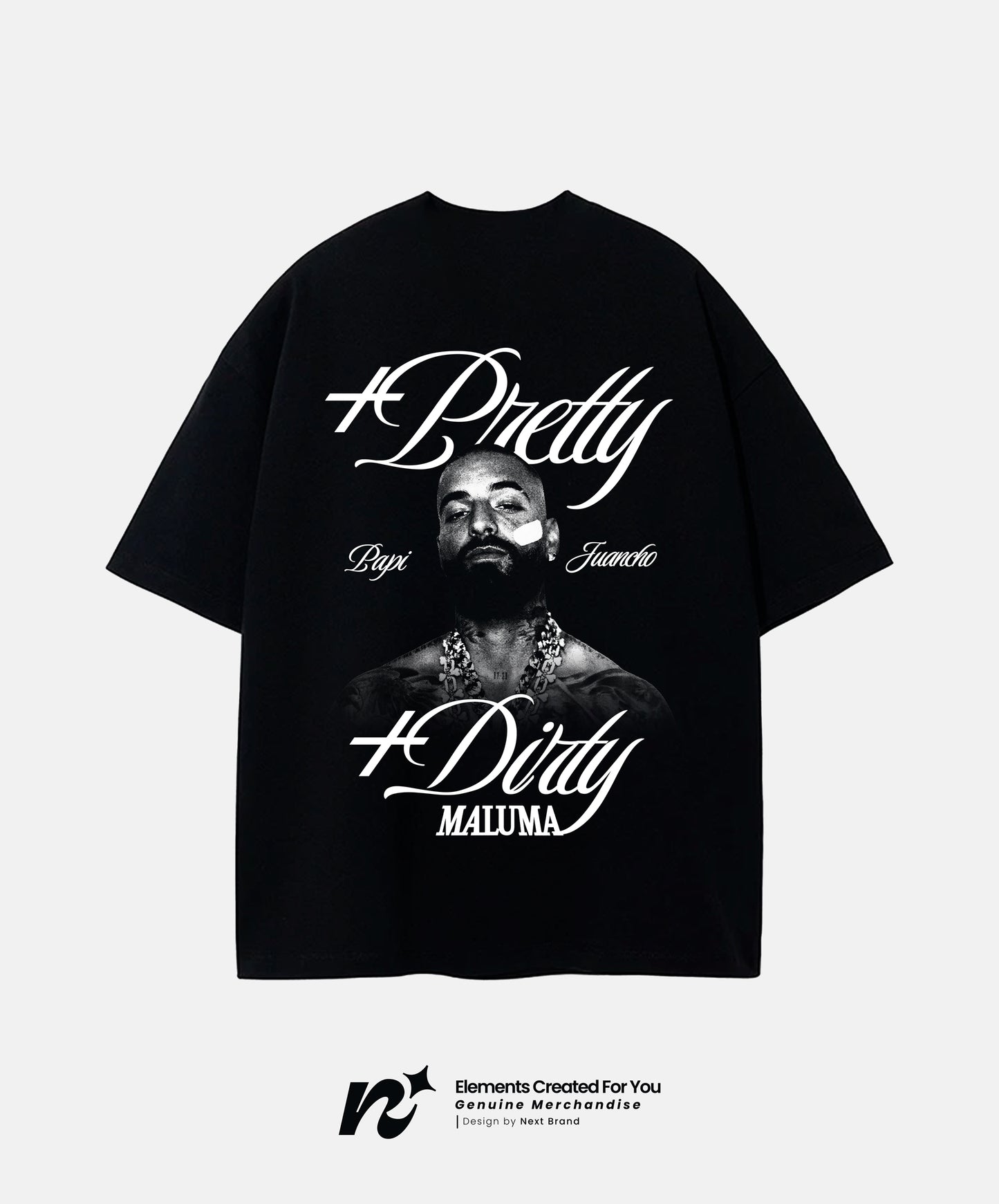 Camiseta Maluma - Más Pretty Negra