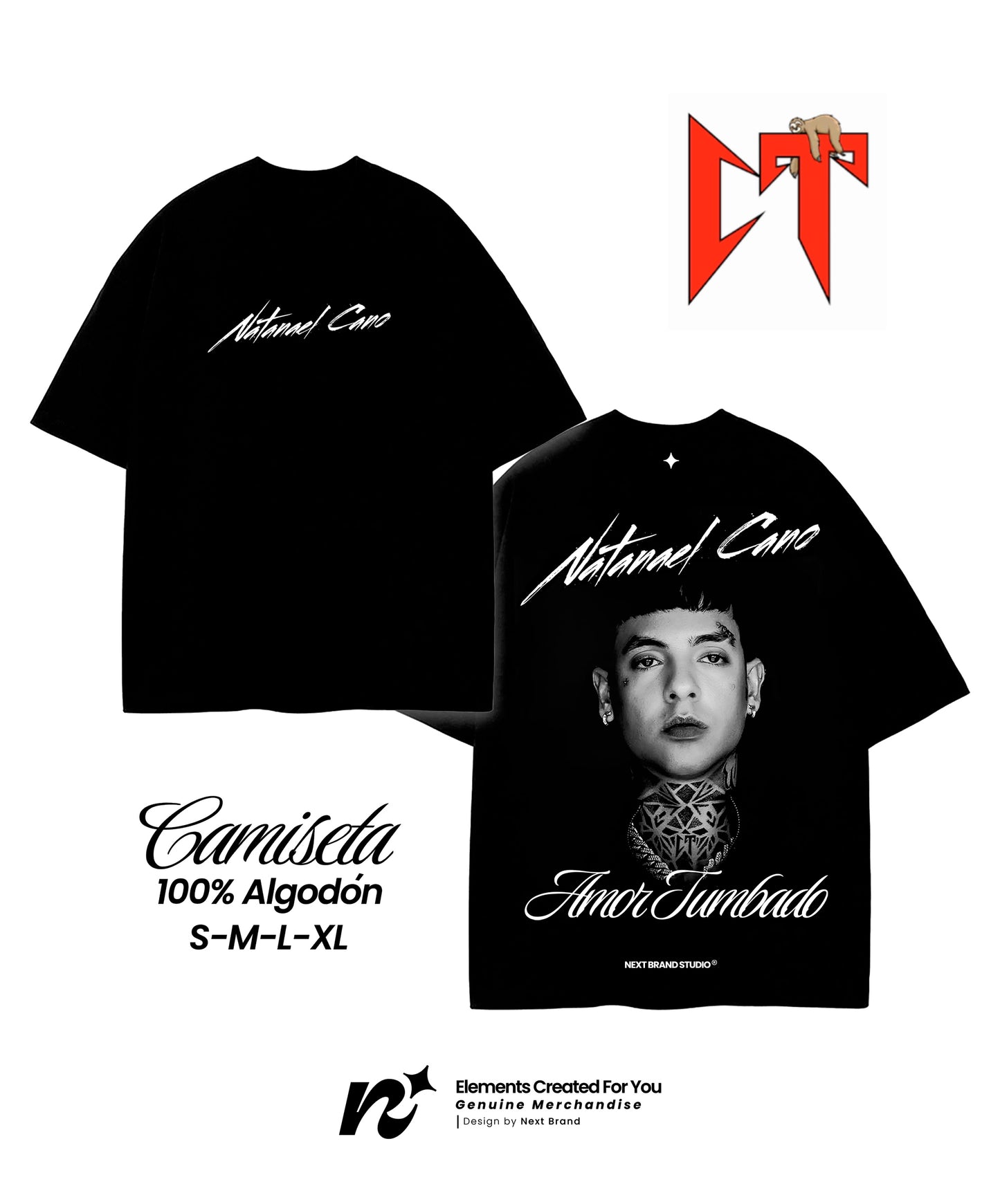 Camiseta Oficial Natanael Cano - Amor Tumbado