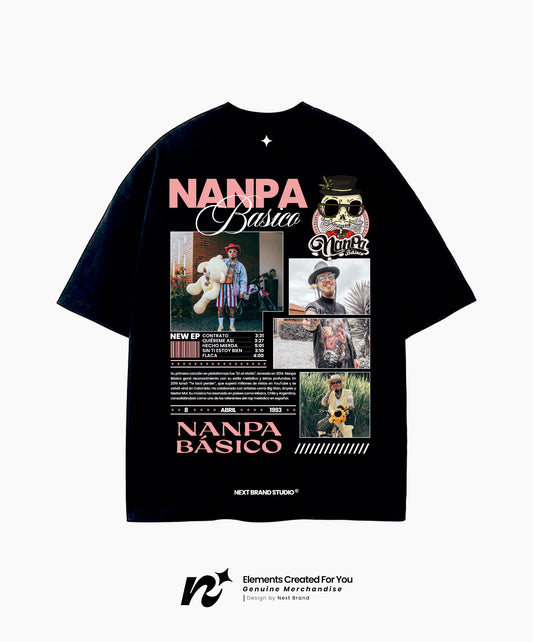 Camiseta Nanpa Básico - Mosaico Negro