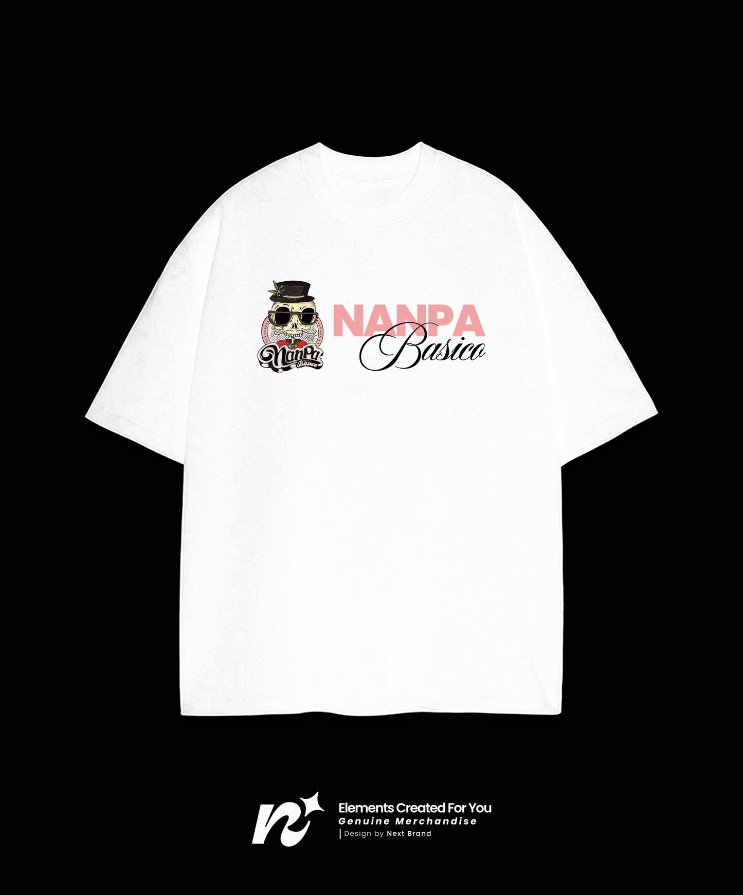 Camiseta Nanpa Básico - Mosaico Blanca