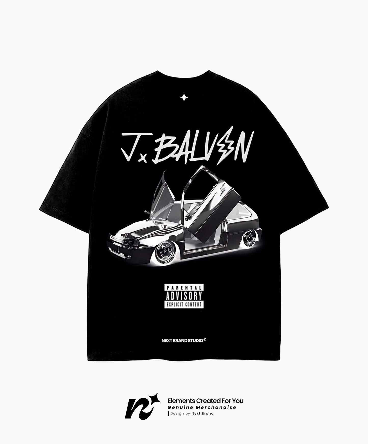 Camiseta Oficial J Balvin - Rayo en Negro