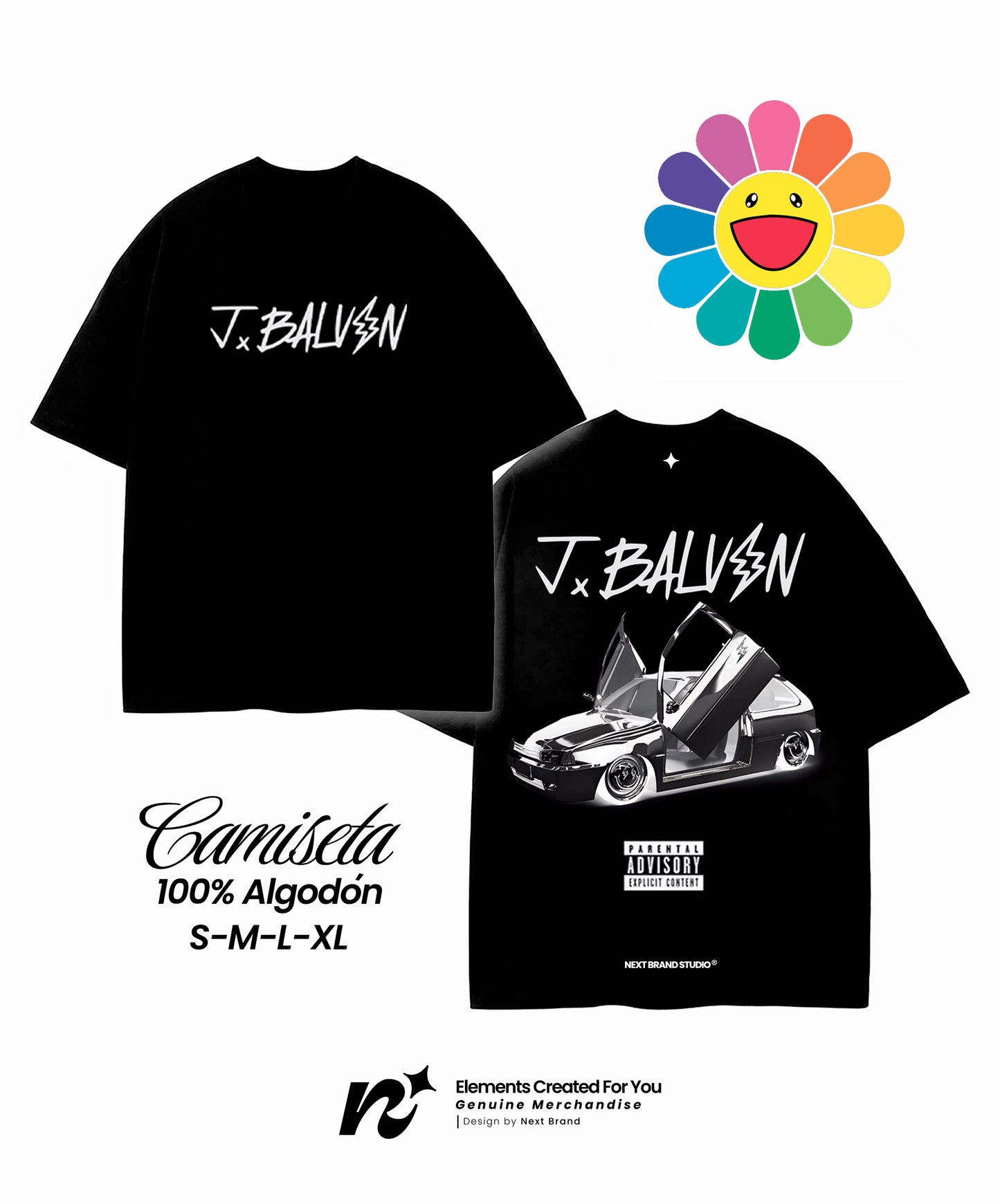 Camiseta Oficial J Balvin - Rayo en Negro