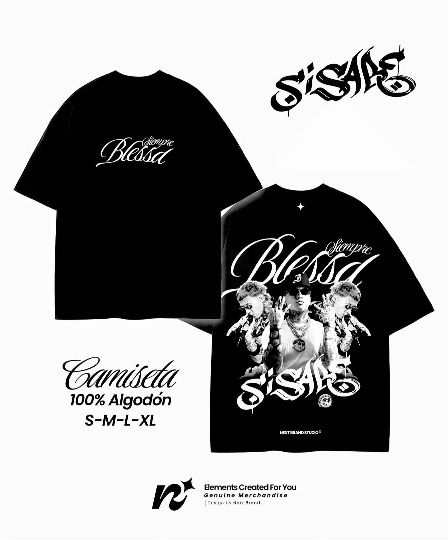 Camiseta Blessd - Siempre Blessd Negro