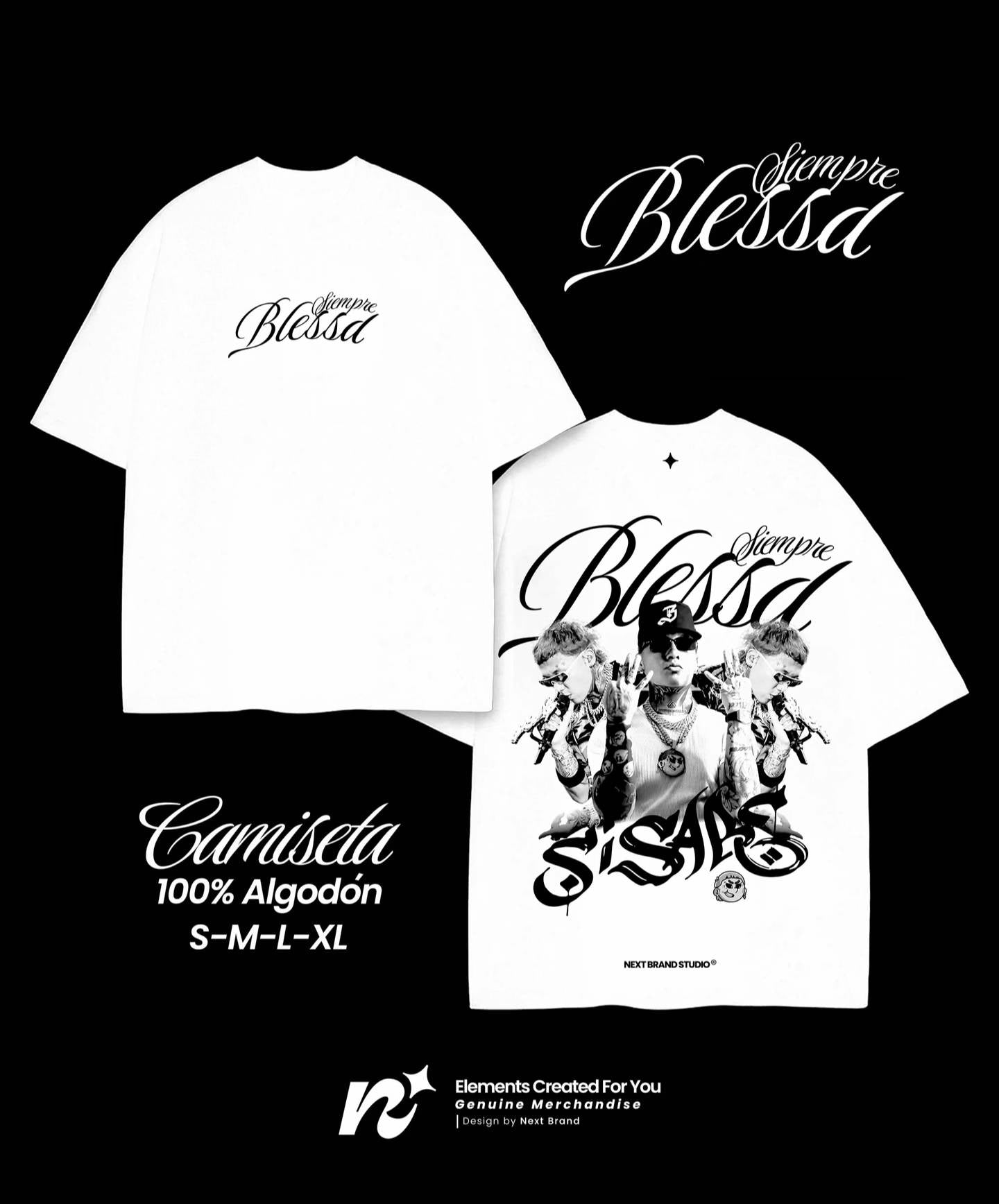Camiseta Blessd - Siempre Blessd Blanca