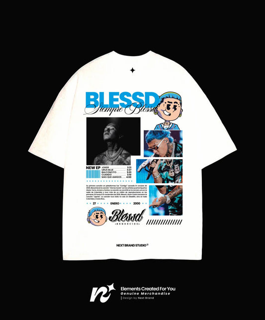 Camiseta Blessd - Mosaico en Blanco