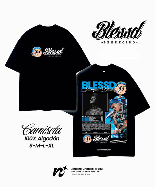 Camiseta Blessd - Mosaico en Negro