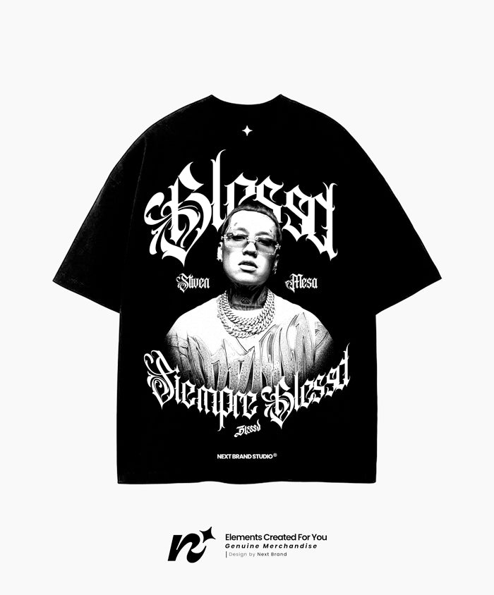 Camiseta Blessd Siempre Blessd negra