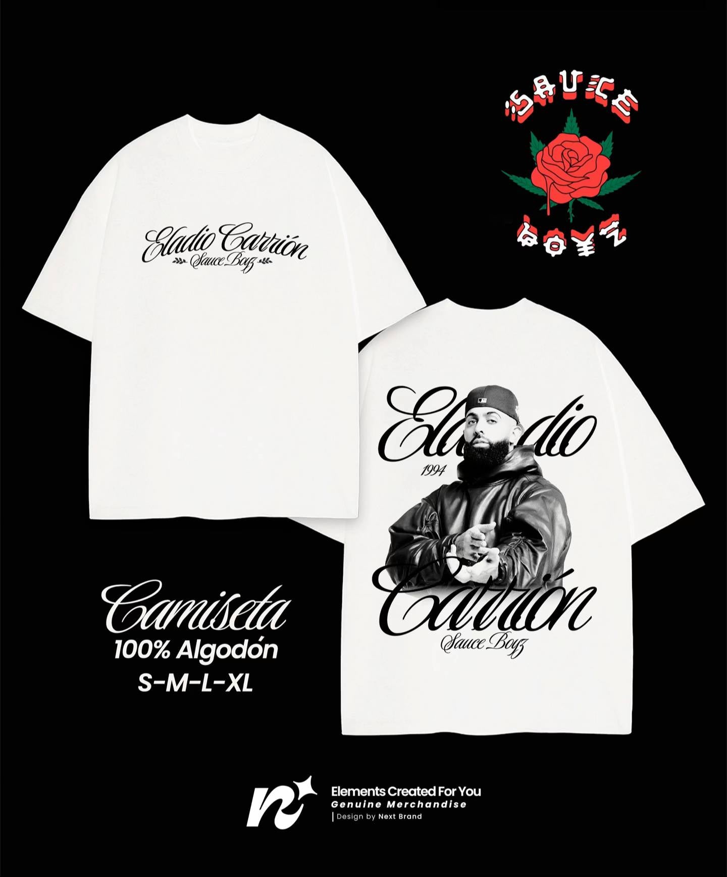 Camiseta Eladio Carrión  - Premium Collection Blanca