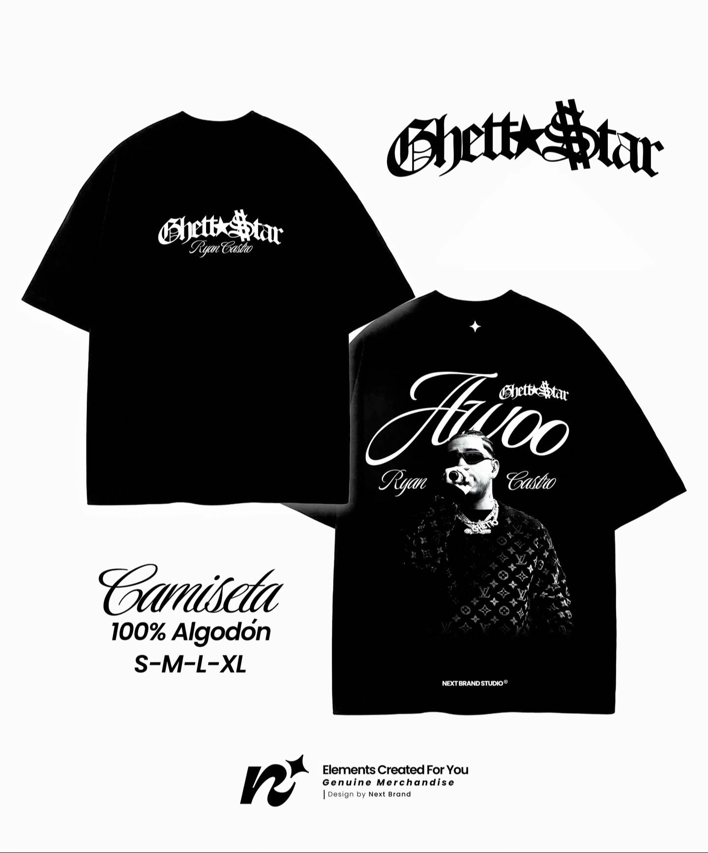 Camiseta Oficial Ryan Castro - El Cantante del Ghetto
