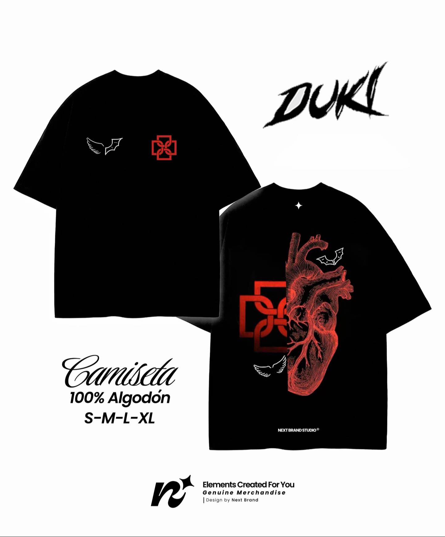 Camiseta Oficial Duki - Corazón Ameri