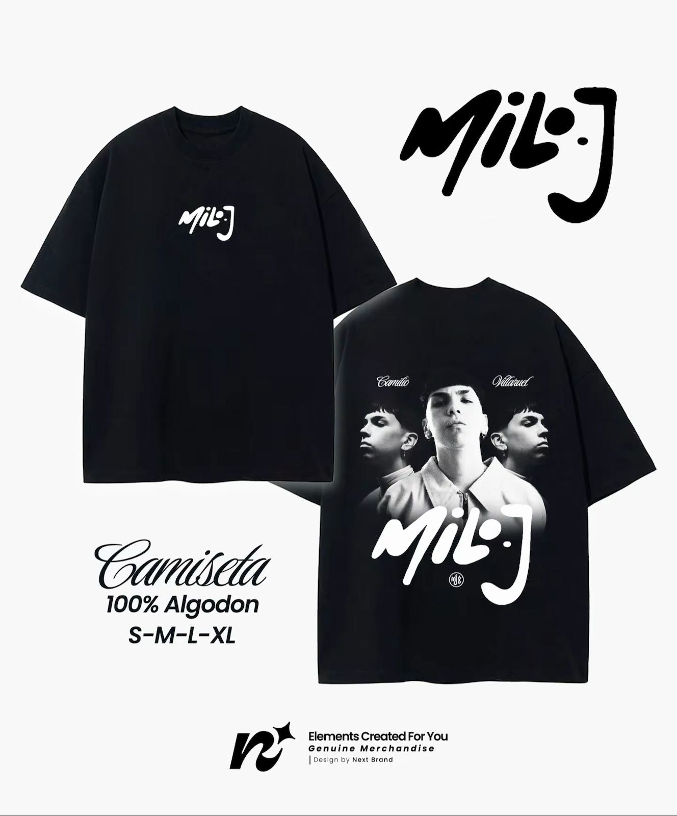 Camiseta Oficial Milo J - Edición Negra