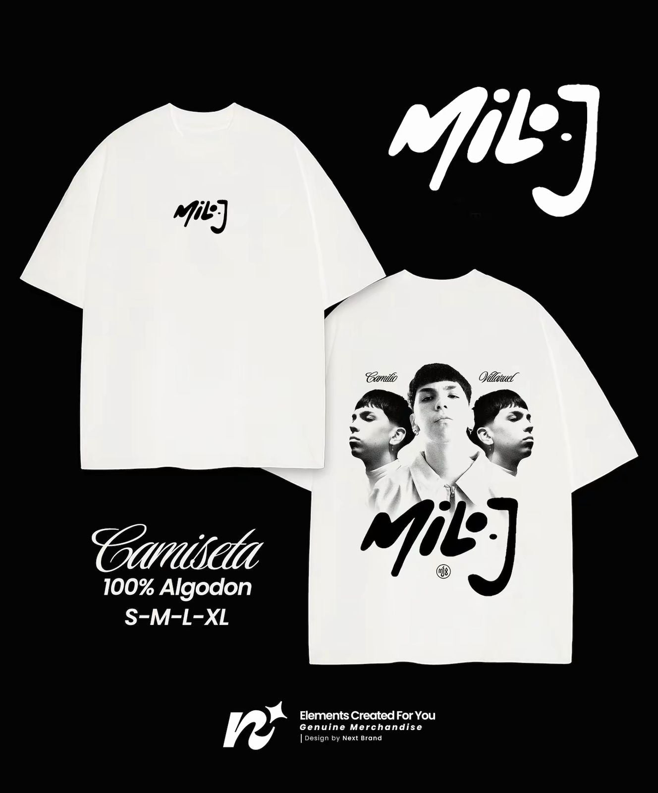 Camiseta Oficial Milo J - Edición Blanca