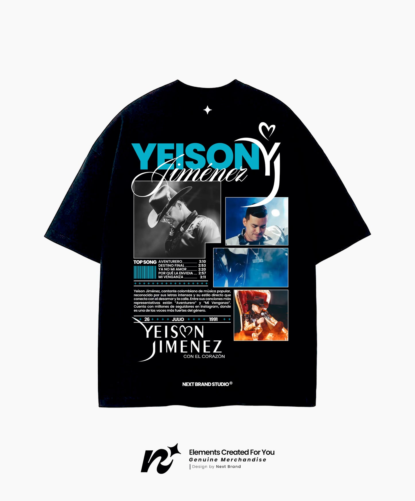 Camiseta Homenaje Yeison Jiménez - Siempre en Nuestros Corazones