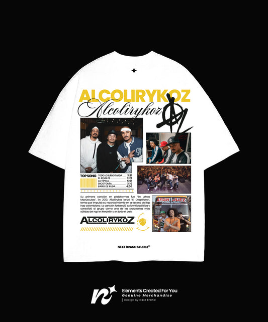 Camiseta Alcolirykoz - Mosaico Blanca
