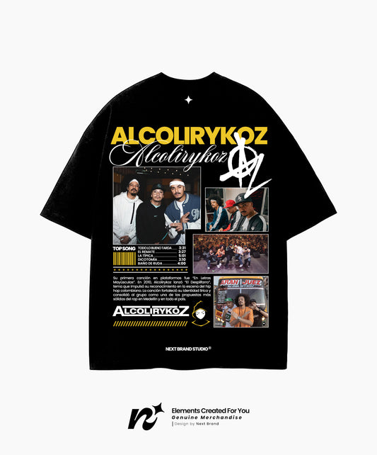 Camiseta Alcolirykoz - Mosaico Negra