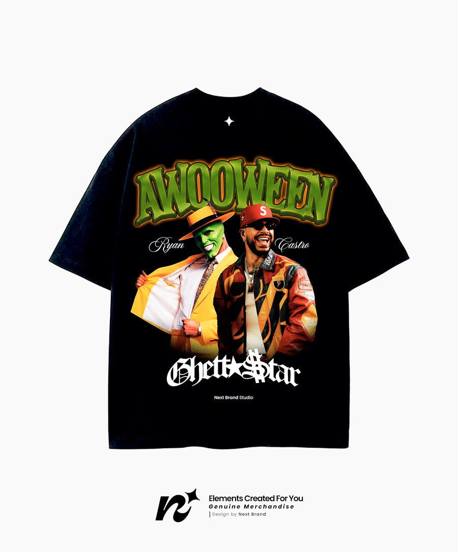 Camiseta Ryan Castro Awooween Estampado Atrás Negra