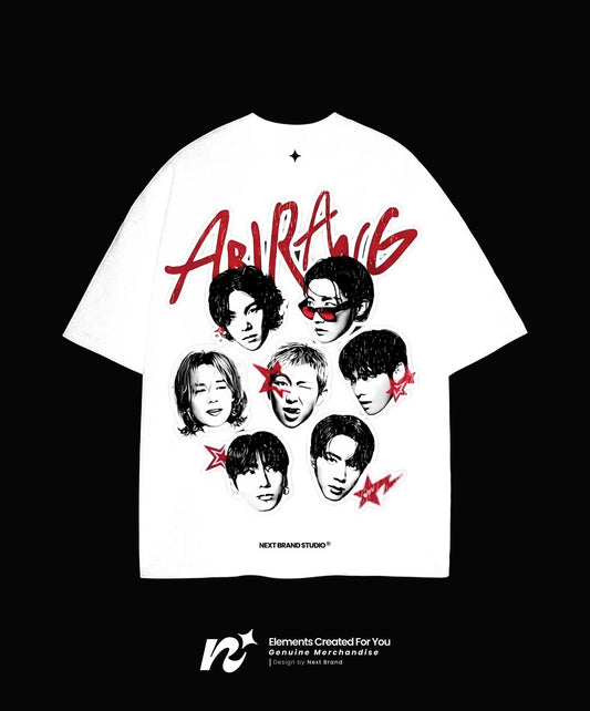 Camiseta BTS ARMY Rostros Blanca