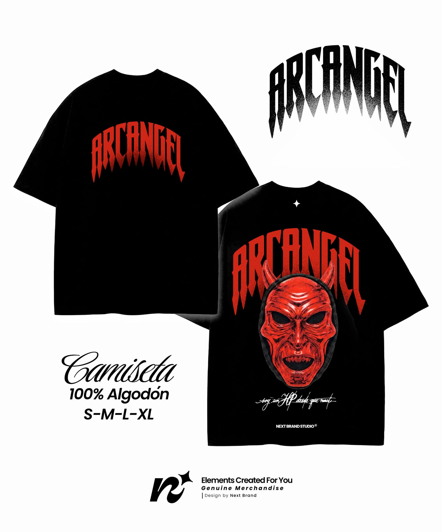 Camiseta Arcángel – HP Negra