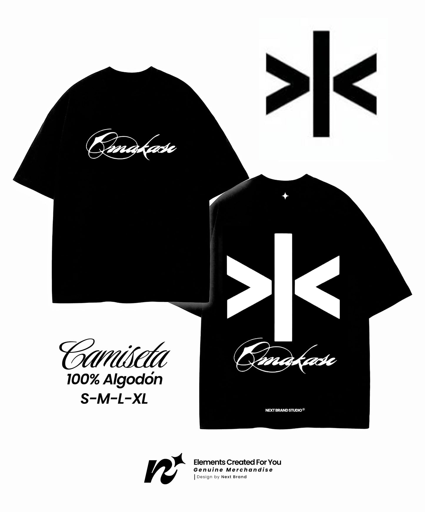Camiseta Álvaro Díaz OMAKASE Logo — Negra