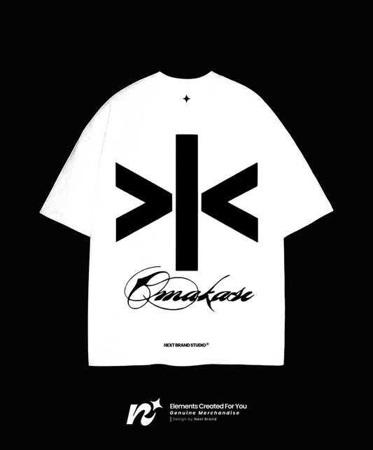 Camiseta Álvaro Díaz OMAKASE Logo — Blanca