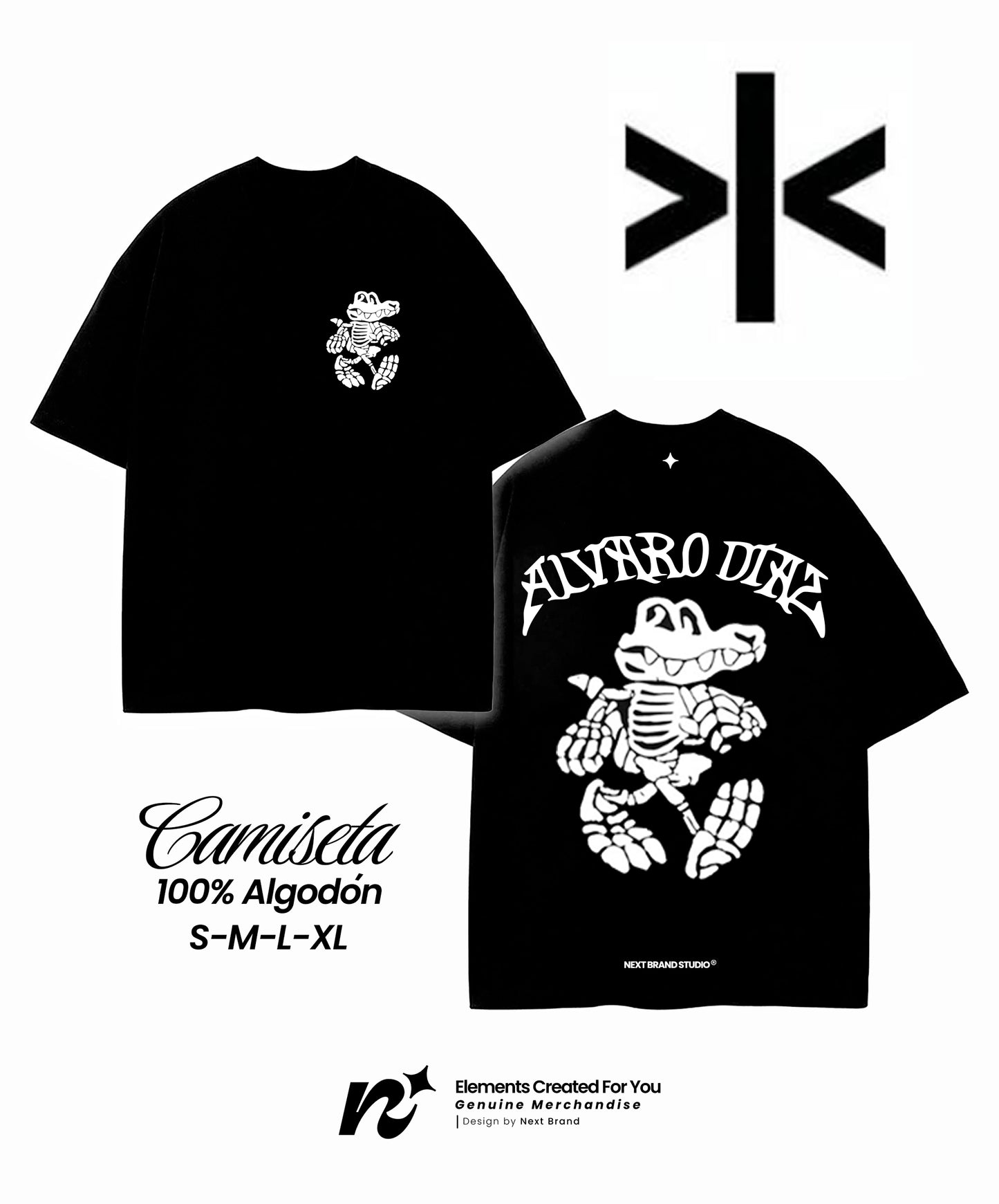 Camiseta Álvaro Díaz Skeleton — Next Brand Studio